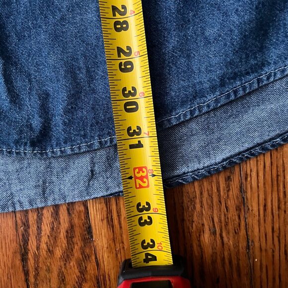 Vintage 90s Three Rivers Jack Daniel's Denim Button Up Shirt XL Plaid Collar USA - Picture 7 of 9